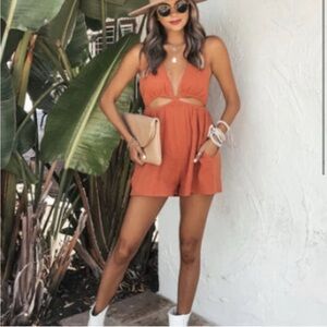 NEW Vici X Jill Burnt Orange Romper